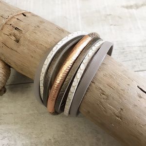 Taupe Leather Bracelet